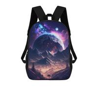 sinyumoney Celestial Mountain View Sac À Dos Scolaire Pour Enfants, Sac D'école Imprimé En 3D, Sac D'école Tendance Pour Garçons, Élèves Du Primaire Et Du Collège 17inch