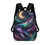 sinyumoney Celestial Whale Starry Night Sky Sacs À Dos Pour Enfants, Cartables, Sacs À Dos Scolaires Imprimés En 3D, Sacs À Dos De Voyage Tendance Pour Enfants (primaire, Collège) 17inch