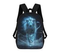 sinyumoney Celestial White Lion Sac À Dos Scolaire Imprimé En 3D, Sac À Dos Décontracté Pour Enfants, Sac D'école Imprimé En 3D Pour Garçons, Primaire Et Collège 17inch