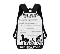 sinyumoney CENTRAL PARK MASTERPIECE Sac À Dos Scolaire Imprimé En 3D Pour Garçons Et Filles, Sac À Dos Pour Ordinateur Portable Pour Enfants/étudiants/adultes 17inch