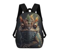 sinyumoney Chameleons Colorful Face Sacs À Dos Scolaires Pour Enfants, Sac D'école Imprimé En 3D Pour Garçons, Élèves Du Primaire Et Du Collège 17inch