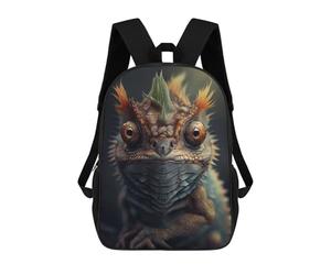 sinyumoney Chameleons Colorful Face Sacs À Dos Scolaires Pour Enfants, Sac D'école Imprimé En 3D Pour Garçons, Élèves Du Primaire Et Du Collège 17inch