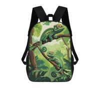 sinyumoney Chameleons in The Jungle Sac À Dos Imprimé En 3D Pour Garçons, Sac D'école Grande Capacité, Sac De Voyage, Sac À Livres, Sac D'école Pour Garçons, Mochila 17inch