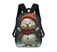 sinyumoney Cheerful Snowman Christmas Sac À Dos Enfant Tendance Et Amusant, Sac À Dos Pour Garçons Et Adolescents, Sac D'école Imprimé En 3D Pour Garçons 17inch