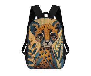sinyumoney Cheetah Abstract Painting Sacs À Dos Scolaires Pour Enfants, Sac D'école Imprimé En 3D Pour Garçons, Élèves Du Primaire Et Du Collège 17inch
