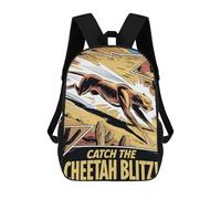 sinyumoney Cheetah Blitz Comic Art Sac À Dos Scolaire Pour Adolescents, Imprimé En 3D, Ajustable, À Poches Tendance, Pour Enfants, Garçons, Filles, Étudiants Et Adolescents 17inch