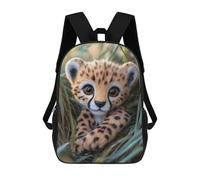 sinyumoney Cheetah Cub in Grass Sacs À Dos 17 Pouces Pour Enfants, Sacs D'école Imprimés En 3D Pour Élèves Du Primaire Et Du Collège, Garçons Et Filles