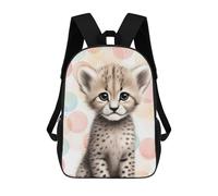 sinyumoney Cheetah Cub Sac À Dos Scolaire Pour Enfants Imprimé En 3D, Idéal Pour Les Voyages Et Les Lectures, Pour Les Garçons Et Les Élèves Du Primaire 17inch