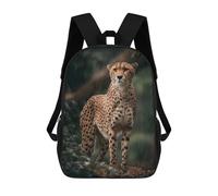 sinyumoney Cheetah in Rainy Forest-1 17inch Sacs À Dos Scolaires Imprimés En 3D - Sacs À Dos Tendance Pour Garçons Du Primaire Et Du Collège