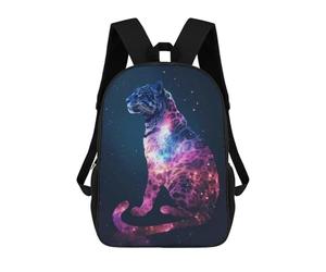 sinyumoney Cheetah Silhouette Galaxy Sacs À Dos Imprimés En 3D 17inch Sac À Dos Scolaire Pour Enfants, Sac À Dos Décontracté Pour La Journée, Sac De Voyage Décontracté Pour Les Élèves Du Collège