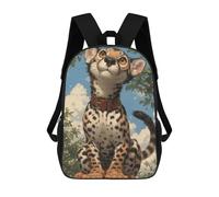 sinyumoney Cheetah with Big Eyes Sacs À Dos Scolaires Pour Enfants, Sac D'école Imprimé En 3D Pour Garçons, Élèves Du Primaire Et Du Collège 17inch