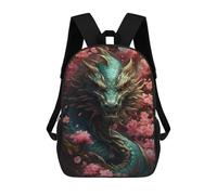 sinyumoney Cherry Blossom Dragon Sac À Dos Enfant Imprimé En 3D, Sac D'école Pour Garçons, Sac À Dos Cool Et Décontracté, Sac À Dos Amusant Pour Enfants Et Adolescents 17inch