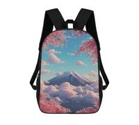 sinyumoney Cherry Blossom Fuji Mountain Scene Sacs À Dos Pour Enfants, Sac À Dos Scolaire Imprimé En 3D Pour Enfants, Sac À Dos De Voyage, Sac À Livres Pour Enfants 17inch Sac D'école