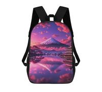 sinyumoney Cherry Blossom Landscape Sac À Dos Pour Enfants, Impression 3D, Sac D'école Pour Garçons Et Filles, Sac À Dos Tendance Et Décontracté Pour Écoliers 17inch