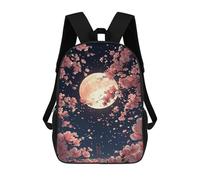 sinyumoney Cherry Blossom Moon Night-6 Sac À Dos Imprimé 3D Pour Enfants, Sac À Dos Léger Pour Écoliers Et Écoliers, Sac À Goûter Pour La Crèche 17inch