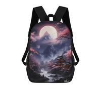 sinyumoney Cherry Blossom Moonlit Valley Sacs À Dos Décontractés Pour Enfants, Sacs D'école Pour Adolescents, Filles Et Garçons, Sacs À Dos Pour Livres 17inch