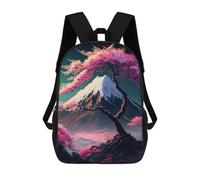 sinyumoney Cherry Blossom Mountain Serenity Sac À Dos Enfant, Sac À Dos Anime, Grand Sac À Dos Enfant, Sac À Dos Imprimé En 3D Pour Enfants, Cartable, Cartable Pour Garçons Et Filles 17inch