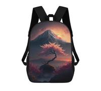 sinyumoney Cherry Blossom Mountain Sunset Sacs À Dos Pour Enfants, Sac À Dos Scolaire, Sac À Dos Imprimé En 3D Pour Enfants, Sac À Dos De Voyage, Sac À Livres, Sac D'école Pour Enfants 17inch