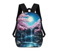 sinyumoney Cherry Blossom Night Japan Sacs À Dos Scolaires Pour Enfants, Sac D'école Imprimé En 3D Pour Garçons, Élèves Du Primaire Et Du Collège 17inch