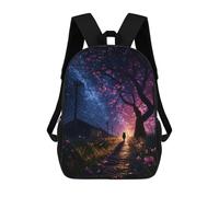 sinyumoney Cherry Blossom Night Pathway 17inch Sacs À Dos Scolaires Imprimés En 3D - Sacs À Dos Tendance Pour Garçons Du Primaire Et Du Collège