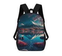 sinyumoney Cherry Blossom Reflections Sac À Dos Scolaire Pour Enfants, Grand Sac À Dos 3D, Cadeau Pour Enfants 17inch