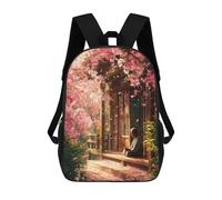 sinyumoney Cherry Blossom Serenity-11 Sac À Dos Enfant, Sac D'école, Sac À Dos Imprimé 3D Avec Motif De Dessin Animé, Grande Capacité, Pour Garçons Et Filles 17inch