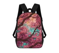 sinyumoney Cherry Blossom Stained Glass Art Sacs À Dos Pour Enfants, Sac À Dos Scolaire Imprimé En 3D Pour Enfants, Sac À Dos De Voyage, Sac À Livres Pour Enfants 17inch Sac D'école
