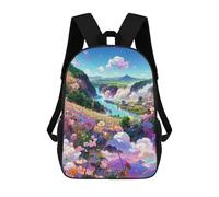 sinyumoney Cherry Blossom Valley Serenity Sac À Dos Enfant, Sac À Dos Anime, Grand Sac À Dos Enfant, Sac À Dos Imprimé En 3D Pour Enfants, Cartable, Cartable Pour Garçons Et Filles 17inch