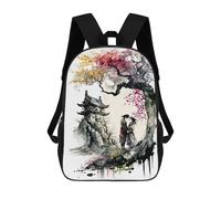 sinyumoney Cherry Blossoms 5 Sac À Dos Scolaire Pour Enfants 17 Pouces, Sac À Dos Décontracté Pour Les Voyages, Grand Sac À Dos De Jour Pour Garçons Et Filles 17inch