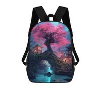 sinyumoney Cherry Tree Bridge Sac À Dos Imprimé En 3D Pour Garçons, Sac D'école Grande Capacité, Sac De Voyage, Sac À Livres, Sac D'école Pour Garçons, Mochila 17inch