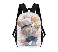 sinyumoney Chibi Fox Rapper Art Print 17inch Sacs À Dos Scolaires Imprimés En 3D - Sacs À Dos Tendance Pour Garçons Du Primaire Et Du Collège