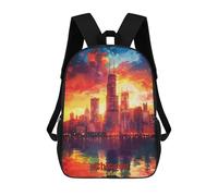 sinyumoney Chicago Art Sac À Dos Avec Poche, Sacs À Dos Imprimés En 3D, Sacs De Voyage, Sacs À Livres, Sacs D'école Pour Enfants 17inch