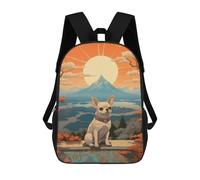 sinyumoney Chihuahua Mount Fuji 17inch Sac À Dos Scolaire Imprimé En 3D Pour Enfants, Style Décontracté Et Tendance, Idéal Pour Les Voyages Et Les Études.