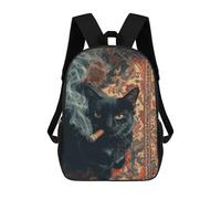 sinyumoney Chill Cat with Cigar Sacs À Dos Imprimés En 3D Pour Enfants, Sacs D'école Tendance Pour Garçons, Élèves Du Primaire Et Du Collège 17inch