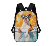 sinyumoney Chill Dog in Bathtub Sacs À Dos Imprimés En 3D Pour Enfants, Sacs D'école Tendance Pour Garçons, Élèves Du Primaire Et Du Collège 17inch