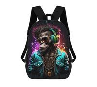 sinyumoney Chill Monkey -12 Sac À Dos Scolaire Imprimé En 3D Pour Enfants, Sac À Dos De Voyage, Sac Tendance Et Décontracté Pour Écoliers 17inch