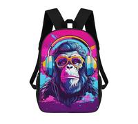 sinyumoney Chill Monkey -20 Sacs À Dos Scolaires Pour Enfants, Sac D'école Imprimé En 3D Pour Garçons, Élèves Du Primaire Et Du Collège 17inch