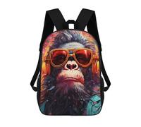 sinyumoney Chill Monkey -24 Sac À Dos Scolaire Pour Enfants 17 Pouces, Sac À Dos Décontracté Pour Les Voyages, Grand Sac À Dos De Jour Pour Garçons Et Filles 17inch