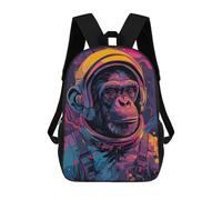sinyumoney Chimp Astronaut Space Sacs À Dos Pour Enfants, Sac D'école Imprimé En 3D, Cartable Pour Enfants, Sac De Voyage, Sac À Dos Garçon Fille, Sac D'école Pour Enfants 17inch