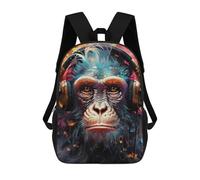 sinyumoney Chimp in Sac À Dos Pour Garçons Et Adolescents, Sacs À Dos Pour Filles, Sacs À Dos Pour Tout-petits, Sacs À Livres Pour L'école Primaire Et Le Collège 17inch