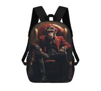 sinyumoney Chimpanzee Boss in Suit Sac À Dos Pour Garçons Et Adolescents, Sacs À Dos Pour Filles, Sacs À Dos Pour Tout-petits, Sacs À Livres Pour L'école Primaire Et Le Collège 17inch