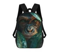 sinyumoney Chimpanzee Close-up Sac À Dos Imprimé En 3D Pour Garçons, Sac D'école Grande Capacité, Sac De Voyage, Sac À Livres, Sac D'école Pour Garçons, Mochila 17inch