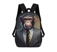 sinyumoney Chimpanzee in Formal Attire Sacs À Dos Pour Enfants, Cartables, Sacs À Dos Scolaires Imprimés En 3D, Sacs À Dos De Voyage Tendance Pour Enfants (primaire, Collège) 17inch