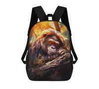 sinyumoney Chimpanzee in The Trees Sac À Dos Enfant, Cartable, Sacs À Dos Scolaires Imprimés En 3D Pour Élèves Du Primaire Et Du Collège, Cadeau D'anniversaire Pour Adolescents 17inch
