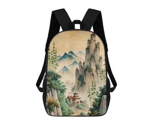 sinyumoney Chinas Classical Paintings Sac À Dos Imprimé En 3D Pour Garçons, Sac D'école Grande Capacité, Sac De Voyage, Sac À Livres, Sac D'école Pour Garçons, Mochila 17inch