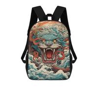 sinyumoney Chinese Dragon Art Print Sac À Dos Scolaire Pour Enfants, 43 Cm (17 Pouces), Imprimé En 3D, Pour Garçons, Élèves Du Primaire Et Du Collège