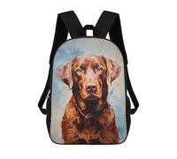 sinyumoney Chocolate Labrador Retriev Sac À Dos Scolaire Pour Filles Et Garçons Avec Poche, Sac À Dos Tendance Pour Enfants 17inch
