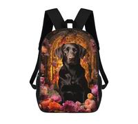 sinyumoney Chocolate Labrador Sac À Dos Scolaire Pour Enfants, Sac D'école Imprimé En 3D, Sac D'école Tendance Pour Garçons, Élèves Du Primaire Et Du Collège 17inch