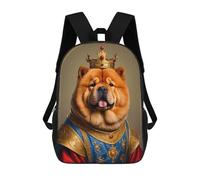 sinyumoney Chow Chow Dog King Sacs À Dos Pour Enfants, Cartables Imprimés En 3D, Sacs À Dos Pour Élèves Du Primaire Et Du Collège (garçons Et Filles) 17inch