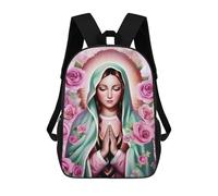 sinyumoney Christ Poster Catholic 2 Sacs À Dos Imprimés En 3D 17inch Sac À Dos Scolaire Pour Enfants, Sac À Dos Décontracté Pour La Journée, Sac De Voyage Décontracté Pour Les Élèves Du Collège